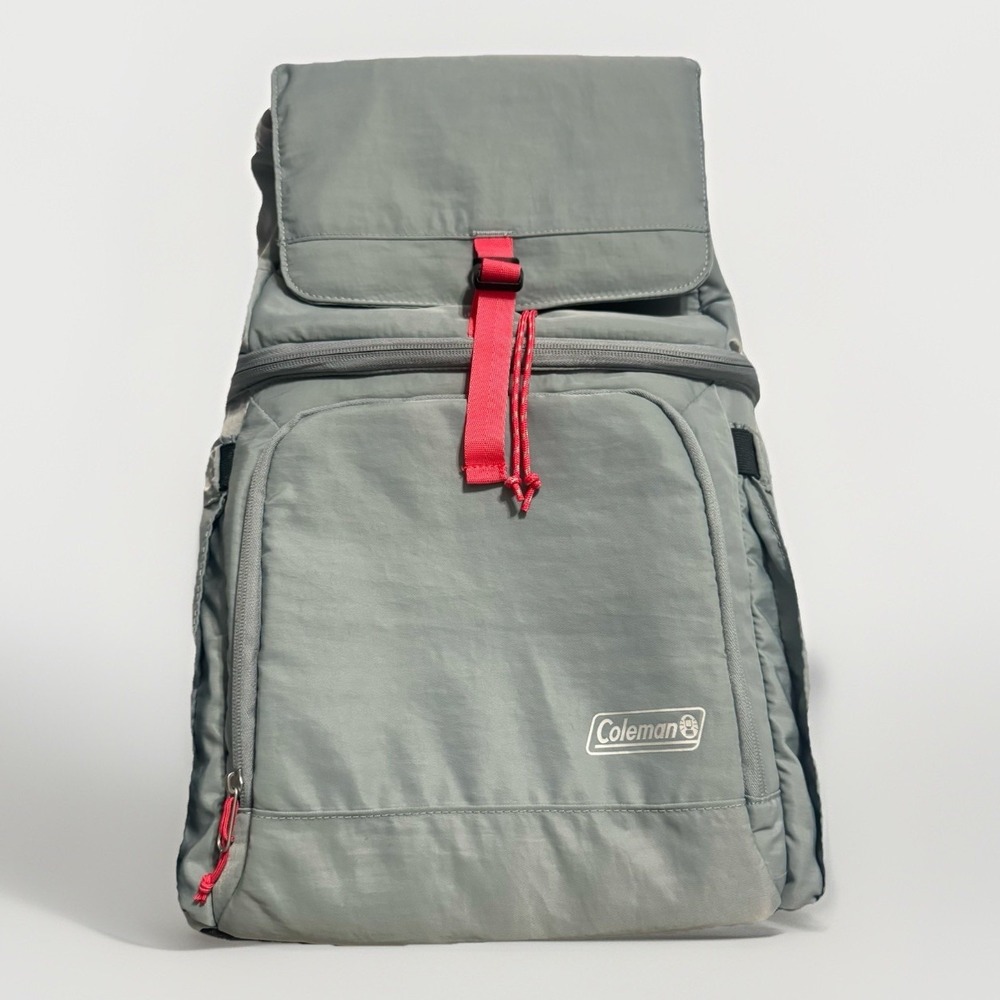 Coleman Grey Collapsible Insulated Backpack Cooler Bag Lunch Travel NWOT
